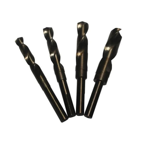Drill America - 13/32 - 1/2 4 Piece Cobalt Reduced Shank Drill Bit Set Plastic Case Pouch - Bayou Tool