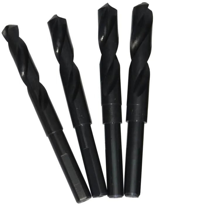 Drill America - 13/32 - 1/2 4 Piece High - Speed Steel (HSS) 3/8 Reduced Shank Drill Bit Set Plastic Case Pouch - Bayou Tool