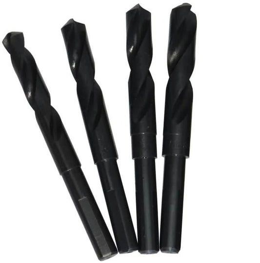 Drill America - 13/32 - 1/2 4 Piece High - Speed Steel (HSS) 3/8 Reduced Shank Drill Bit Set Plastic Case Pouch - Bayou Tool