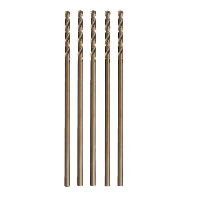 Drill America - 1/8 - 1/4 x 6 Cobalt Aircraft Extension Drill Bit Set Plastic Case Pouch - Bayou Tool
