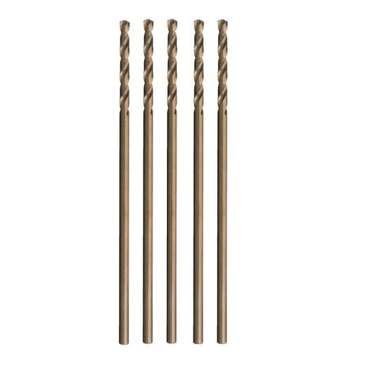 Drill America - 1/8 - 1/4 x 6 Cobalt Aircraft Extension Drill Bit Set Plastic Case Pouch - Bayou Tool