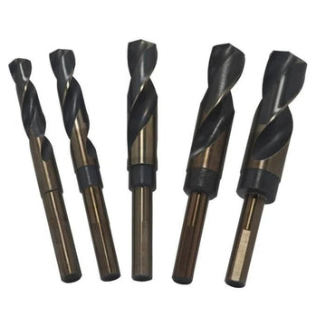 Drill America - 9/16 - 1 5 Piece High - Speed Steel (HSS) Black & Gold KFD Reduced Shank Drill Bit Set Plastic Case Pouch Killer Force Drill - Bayou Tool