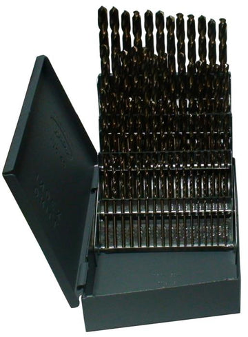 Drill America - - #1-#60 60 Piece Cobalt Standard Jobber Length Drill Bit Set