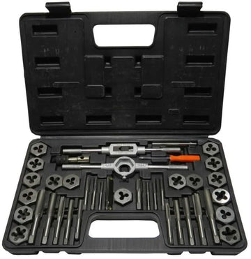 Drill America Tapping Tool - #4-1/2 Carbon Steel Tap and Die Set with Hex Die