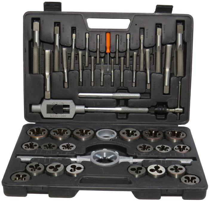 Drill America Tapping Tool - 6.00mm -24.00mm Carbon Steel NC and NF Tap and Die Set