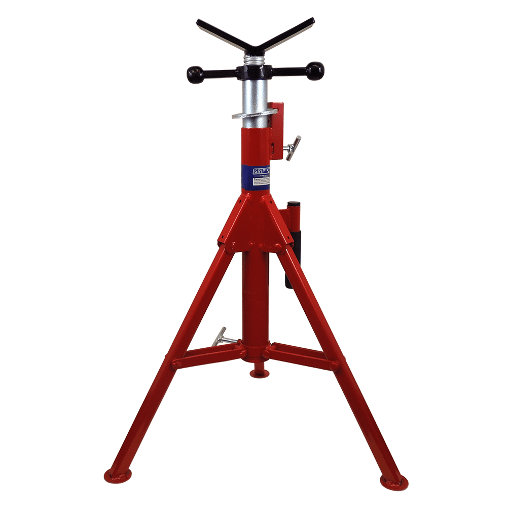 Grip Star 3000 lb Folding Pipe Stand – Carry Handle & Double Key Locking System - Bayou Tool