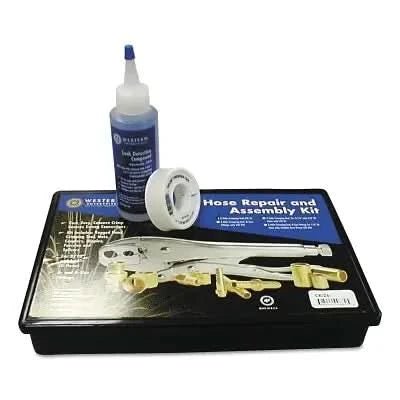 Hose Repair Kit with B - Size Fittings & 2 - Hole Jaw Crimp Tool - Durable 1/4" Hose Repair Solution - Bayou Tool