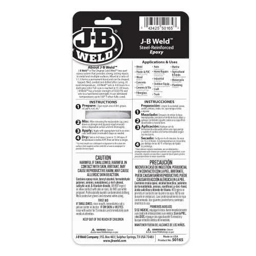 J - B Weld 25ml Syringe | Strong, Versatile Epoxy Adhesive for Metal, Plastic & More - Bayou Tool