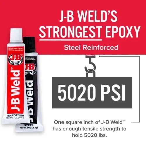 J - B Weld 2oz Twin Tube | High - Strength Epoxy Adhesive for Metal, Plastic & More - Bayou Tool