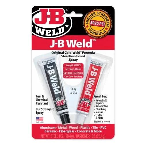 J - B Weld 2oz Twin Tube | High - Strength Epoxy Adhesive for Metal, Plastic & More - Bayou Tool