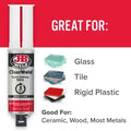 J - B Weld ClearWeld 25ml Syringe | Crystal - Clear, Strong Epoxy Adhesive for Metal, Plastic & More - Bayou Tool