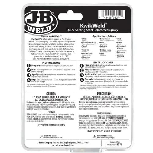 J - B Weld KwikWeld 10oz Professional Size | Fast - Setting, High - Strength Epoxy for Metal, Plastic & More - Bayou Tool