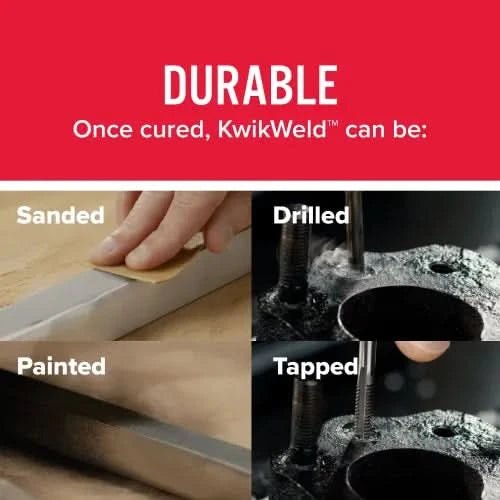 J - B Weld KwikWeld 2oz Twin Tube | Fast - Setting Epoxy for Metal, Plastic & More - Bayou Tool