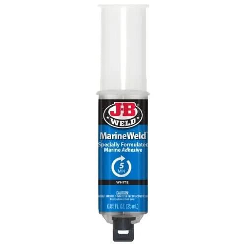 J - B Weld MarineWeld 25ml Syringe | Waterproof Epoxy Adhesive for Metal, Fiberglass & Marine Repairs - Bayou Tool