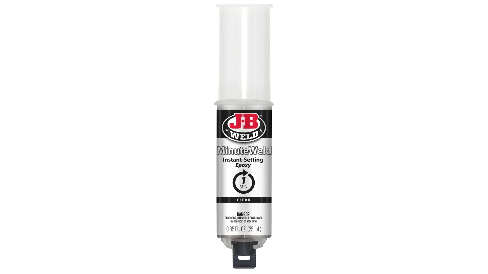 J - B Weld MinuteWeld 25ml Syringe | Fast - Setting Epoxy Adhesive for Strong, Durable Repairs - Bayou Tool