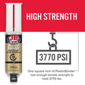 J - B Weld PlasticBonder 25ml Syringe | High - Strength Epoxy Adhesive for Plastic, Composite & Automotive Repairs - Bayou Tool