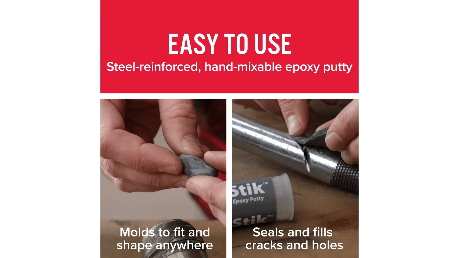 J - B Weld SteelStik 4oz Epoxy Putty Stick | High - Strength Metal Repair for Steel, Aluminum & More - Bayou Tool