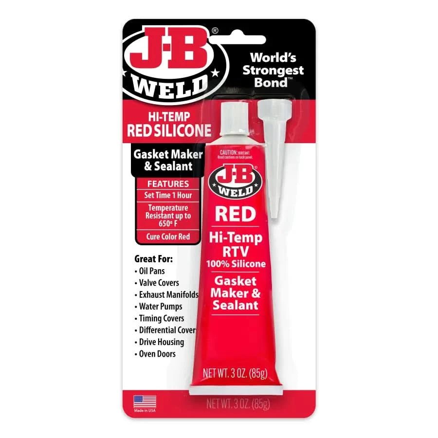 JB Weld Hi - Temp Red Silicone Sealant & Gasket Maker – 10.3oz | High - Temperature, Waterproof, RTV Silicone - Bayou Tool