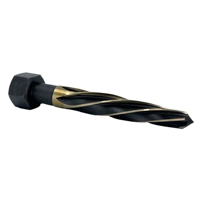 Drill America - 1-1/16 Extra Long Magnetic Hex Shank Bridge/Construction Reamer Black & Gold Finish - Precision Drilling & Reaming Tool