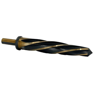 Drill America - 1-1/16 High-Speed Steel (HSS) Bridge/Construction Reamer 1/2 Shank and Black & Gold Finish - Precision Drilling & Reaming Tool