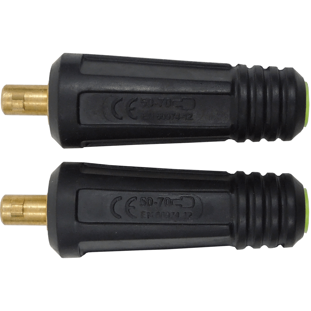 Male Dinse Cable Connector 5070 - M (1/0 - 2/0) - 2 Pack - Bayou Tool