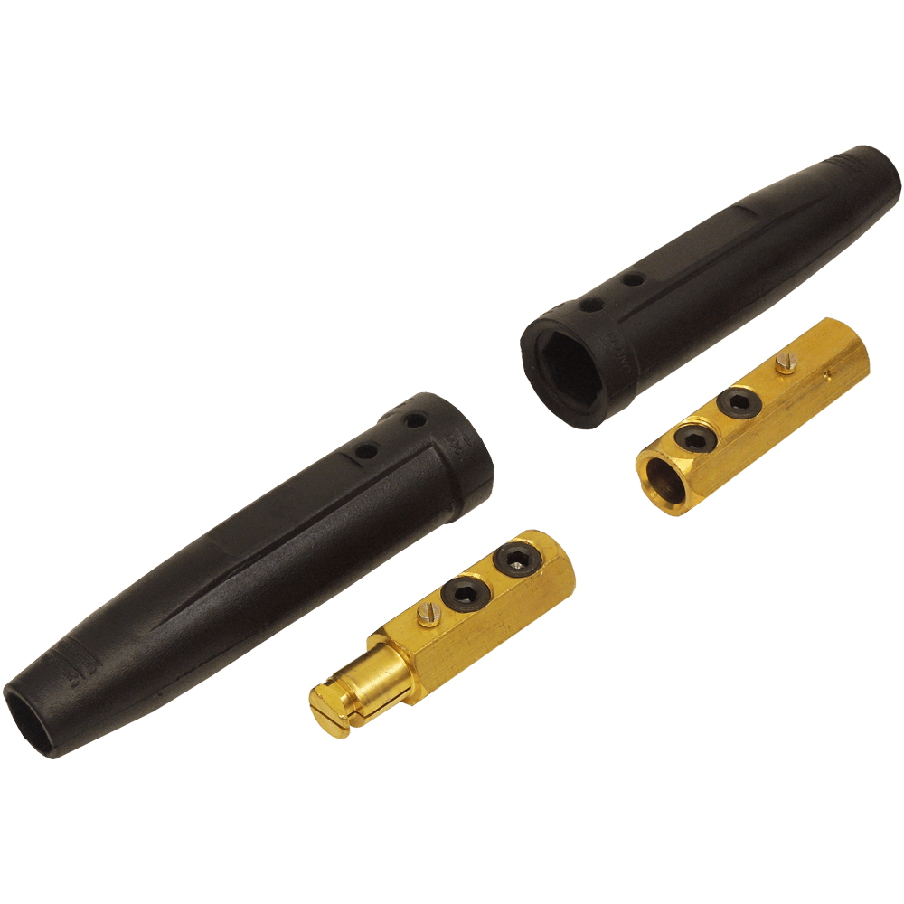 Male & Female 2 MBP Tweco® Style Cable Connector Set - Clam - Shell Packaging - Bayou Tool