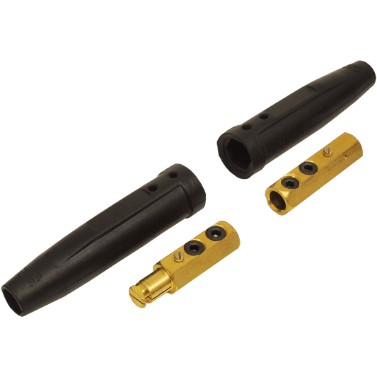 Male & Female 2 MBP Tweco® Style Cable Connector Set - Clam - Shell Packaging - Bayou Tool