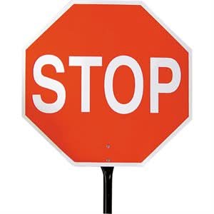 None Bon 14 - 985 Traffic Paddle - Stop/Slow 18" - 6" Handle | Safety Tool for Pros - Bayou Tool