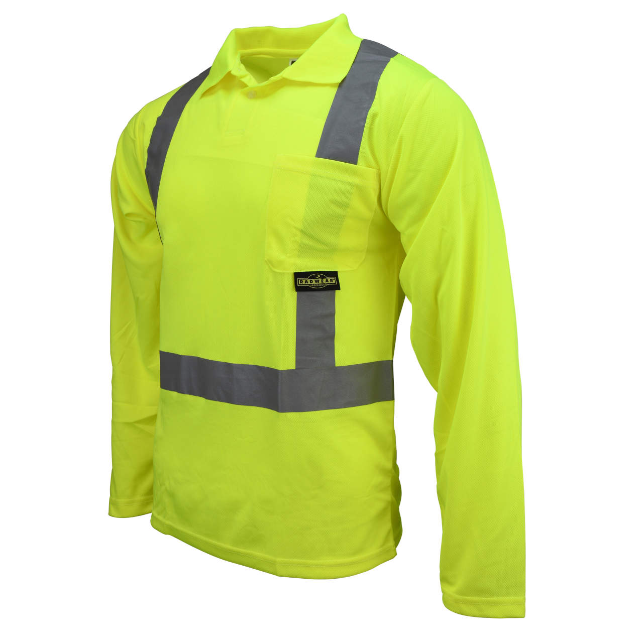 Radians Class 2 Moisture-Wicking High Visibility Long Sleeve Polo