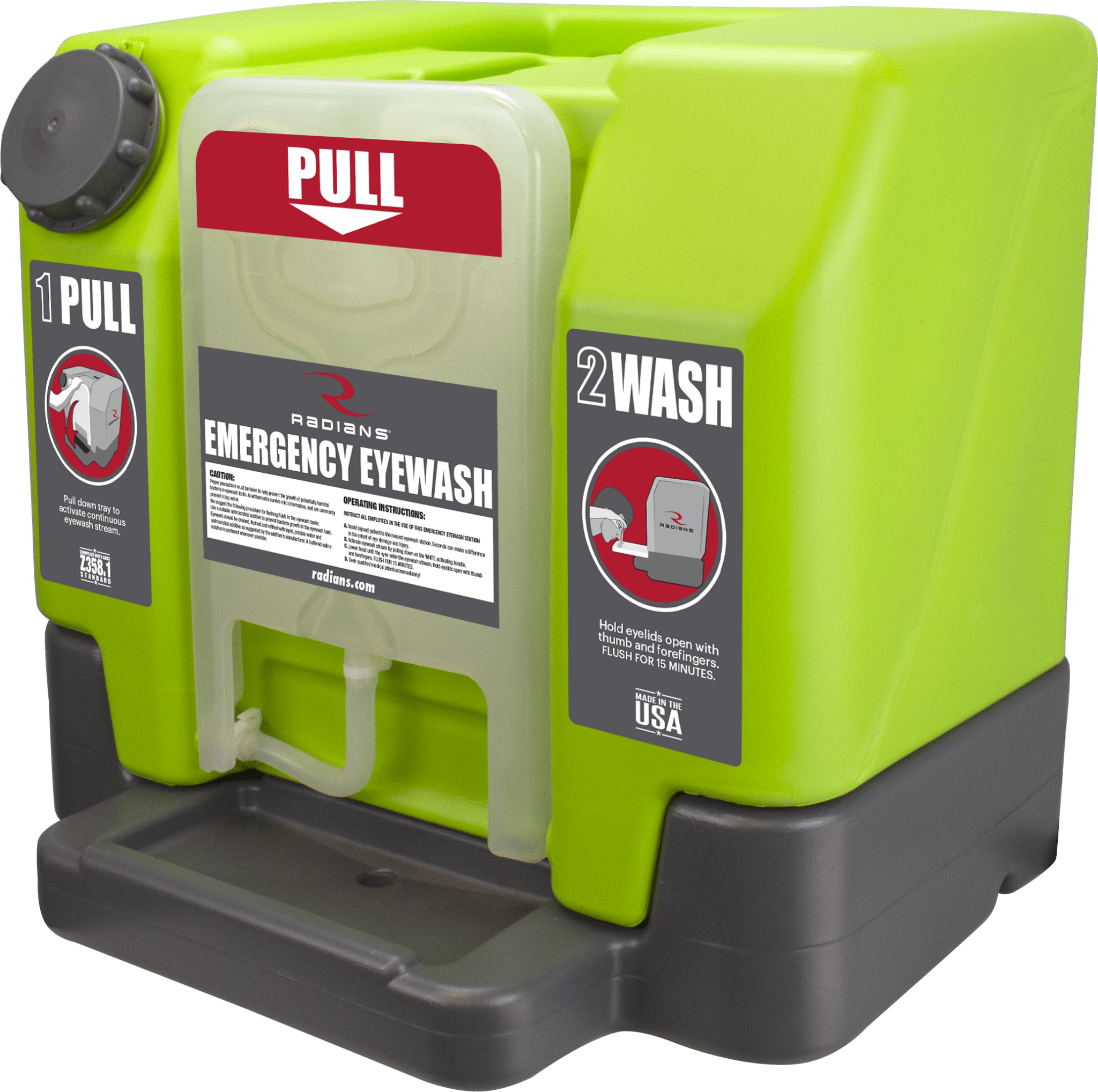 Radians 12 Gallon Emergency Eyewash Station - Bayou Tool