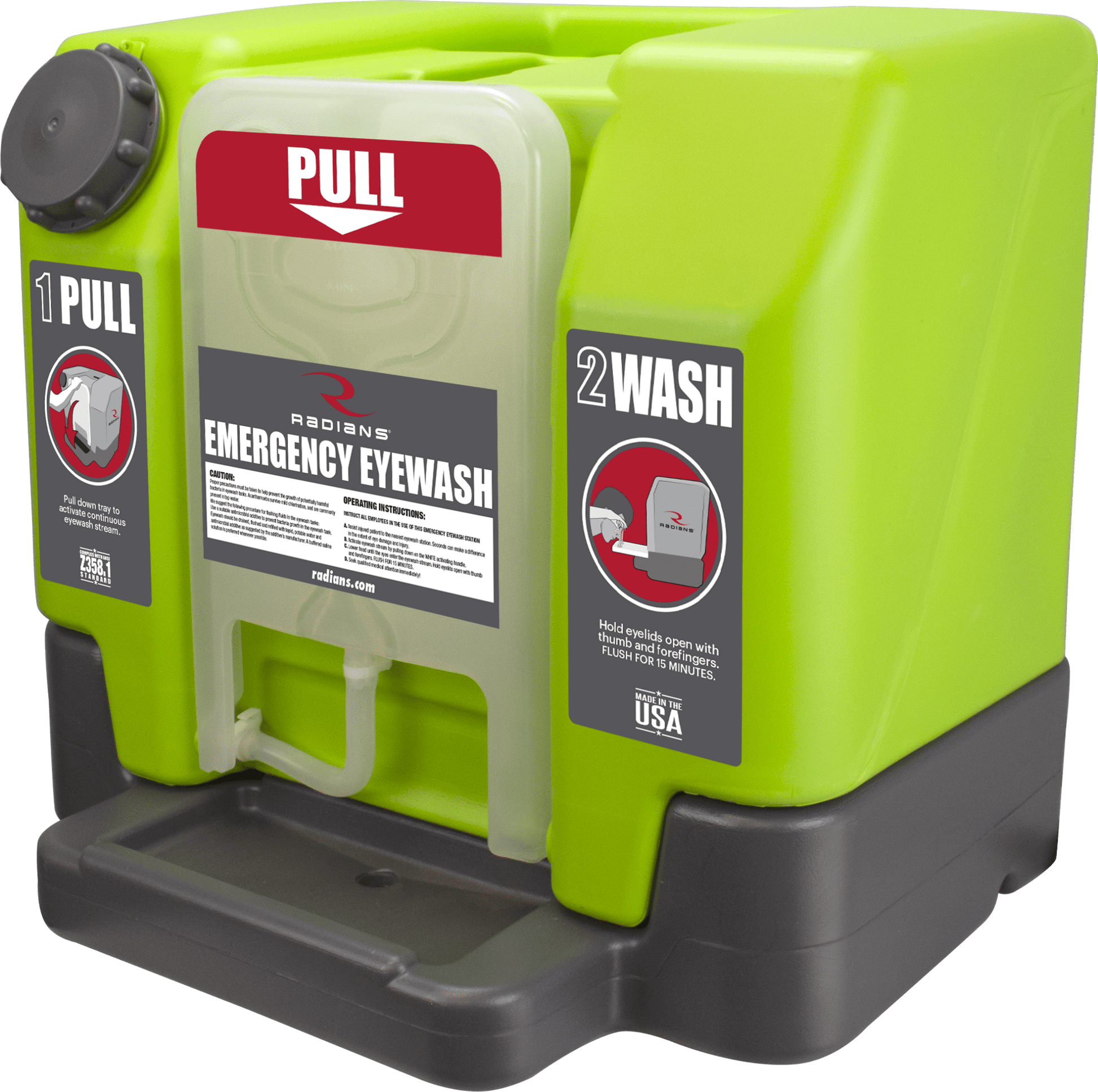 Radians 12 Gallon Emergency Eyewash Station - Bayou Tool