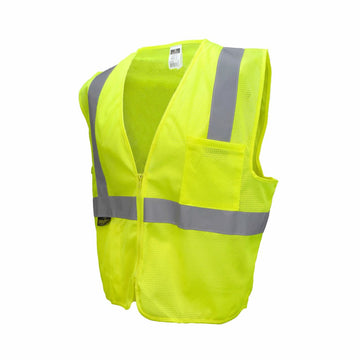 Radians Class 2 Green Mesh Vest with Zipper - High Visibility for Safety Style - Bayou Tool