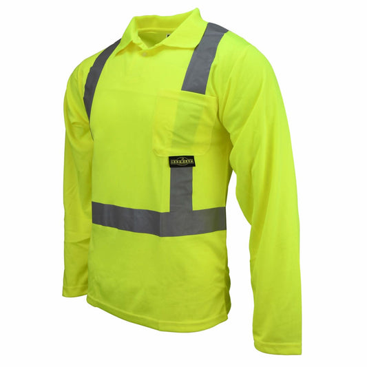 Radians Class 2 Moisture - Wicking High Visibility Long Sleeve Polo - Bayou Tool