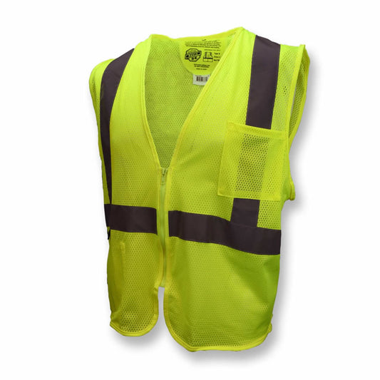 Radians Economy Class 2 Self - Extinguishing Safety Vest with Zipper - Bayou Tool