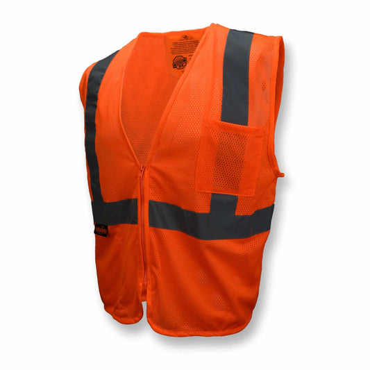 Radians Economy Class 2 Self - Extinguishing Safety Vest with Zipper - Bayou Tool