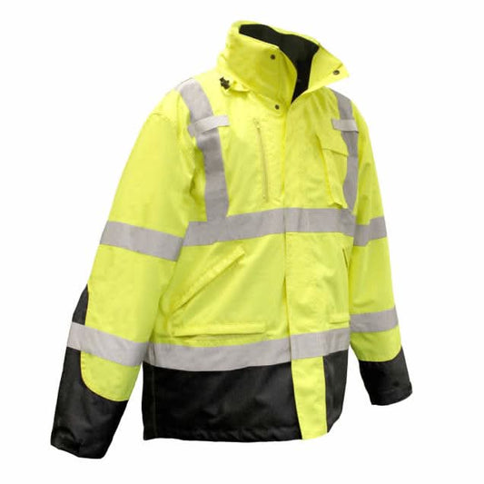 Radians Hi - Viz Jacket 3 - in - 1 Weatherproof Parka - Bayou Tool