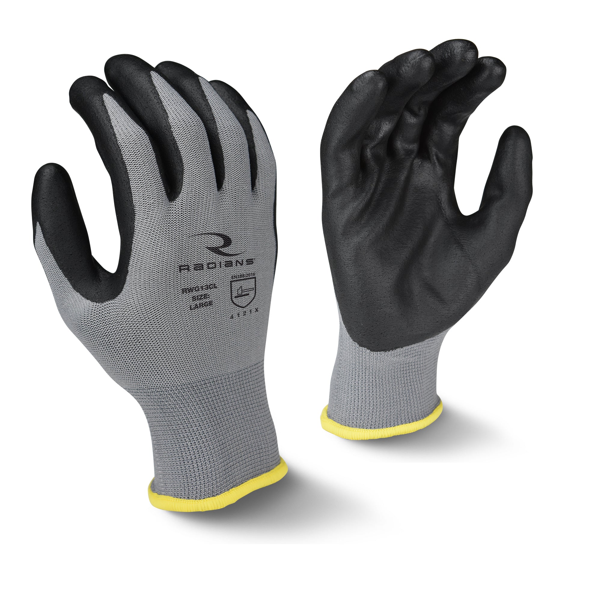 Radians RWG13C Polyester Shell Foam Nitrile Gripper Glove - Bayou Tool