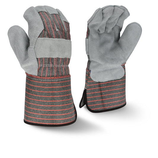 Radians RWG3103G Economy Shoulder Gray Split Cowhide Leather Glove - Bayou Tool