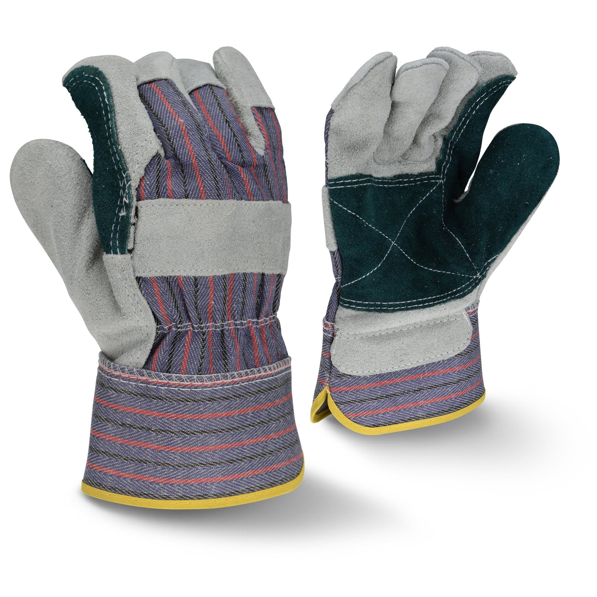 Radians RWG3200JP Regular Shoulder Gray Split Cowhide Leather Glove - Bayou Tool