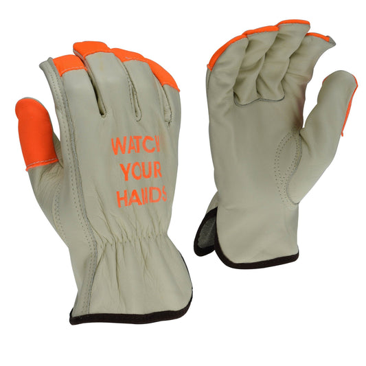 Radians RWG4221HV High Visibility Standard Grain Cowhide Leather Driver - Bayou Tool