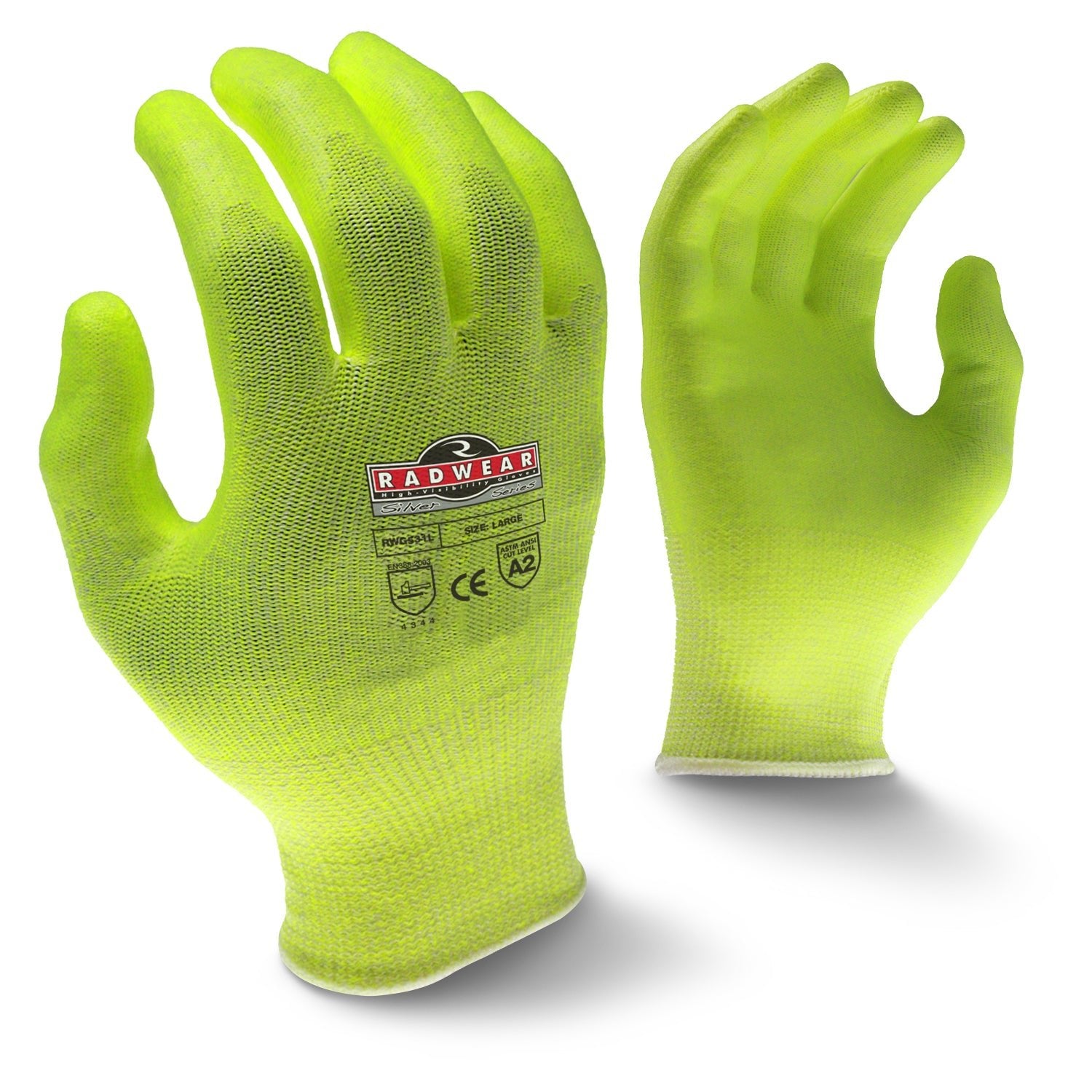 Radians RWG531 Radwear® Silver Series Cut Protection Level A2 High Visibility Grip Glove - Bayou Tool