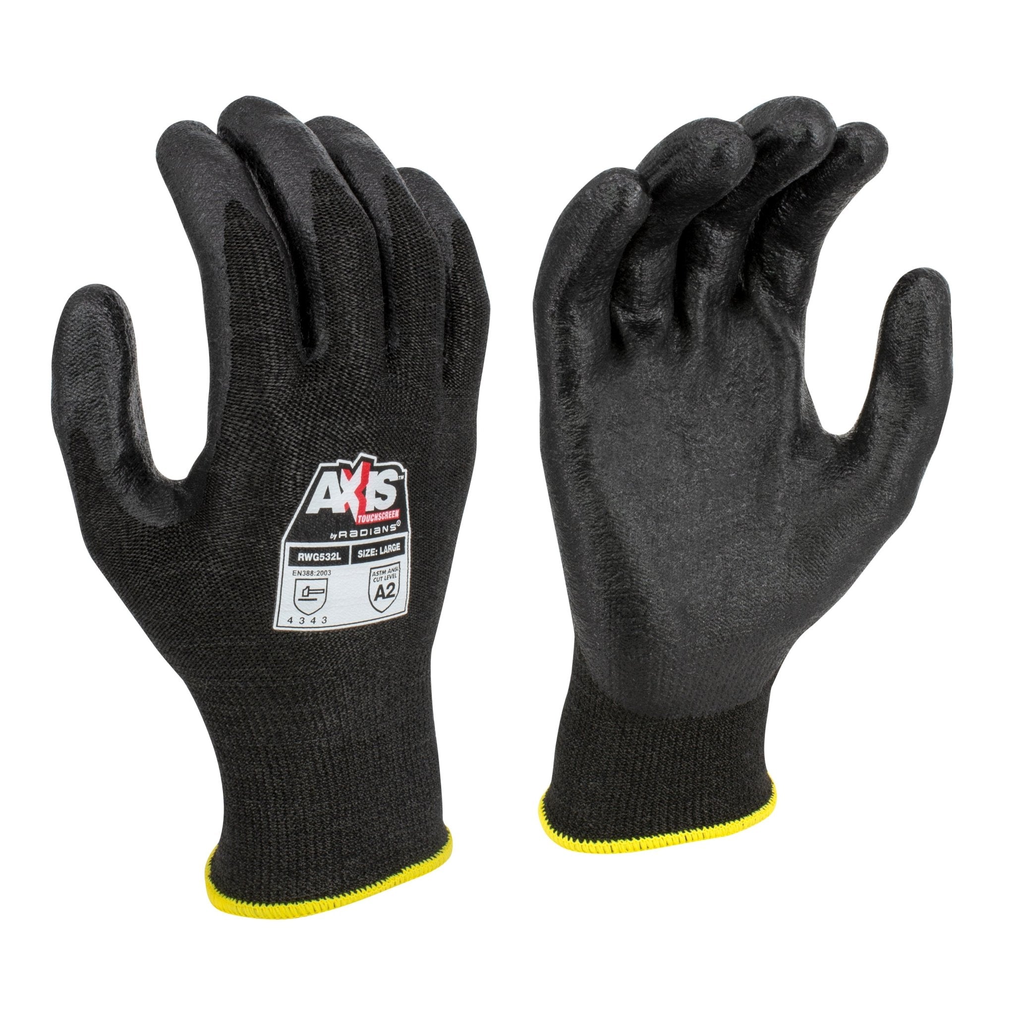 Radians RWG532 AXIS Cut Protection Level A2 Touchscreen Work Glove - Bayou Tool