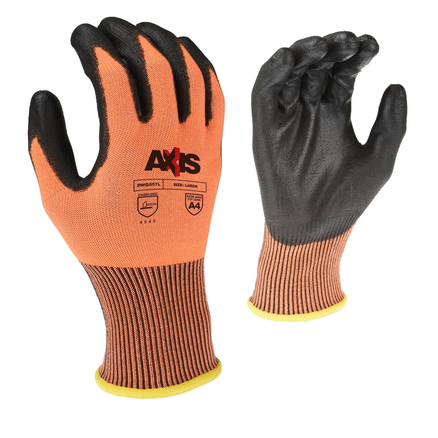 Radians RWG557 AXIS Cut Protection Level A4 High Tenacity Nylon Glove - Bayou Tool