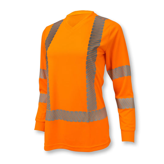 Radians ST21W Class 3 High Visibility Women's Long Sleeve Safety T-Shirt with Max - Dri - Bayou Tool