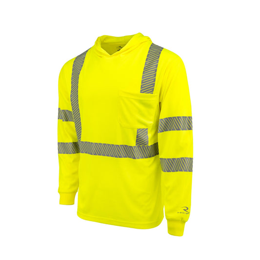 Radians ST61 - 3 Hooded Type R Class 3 Mesh Long Sleeve T-Shirt w/ UV Protection - Bayou Tool