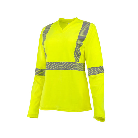Radians ST921W 7.75 oz Women's Long Sleeve FR T-shirt with Class 3 Segmented Reflective Tape - Bayou Tool