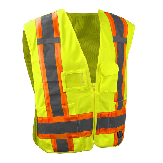 Radians SV020X - 2 Heavy Duty 7 - Pocket Tear Away Cruiser Vest X - Back - Bayou Tool