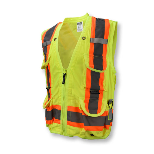 Radians SV030X - 2 Heavy Duty 10 - Pocket Cruiser Vest with Back Pouch X - Back - Bayou Tool