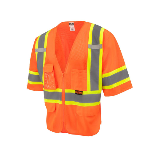 Radians SV232 - 3 Two Tone Surveyor Type R Class 3 Mesh Safety Vest with Dual Side Zippers - Bayou Tool