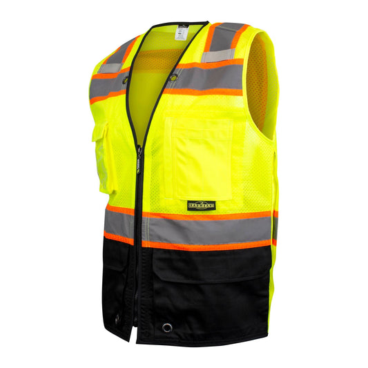 Radians SV51B Two Toned Type R Class 2 Color - Blocked Vest with Zipper - Bayou Tool